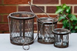 Vintage inspired hanging containers