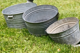 Metal Handle Galvanized Tubs