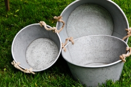 Rope Handle Galvanized Tubs