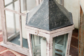 Hexagonal Estate Lanterns in White