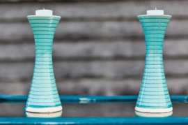 Teal Candle Sticks