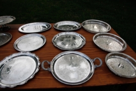 Vintage Silver Serving Platters