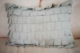 Gray Pleated Pillow