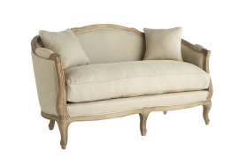 French Linen Love Seat