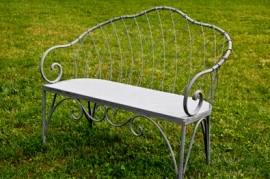 French Gray Wire Benches