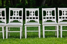 White distressed Character Chairs